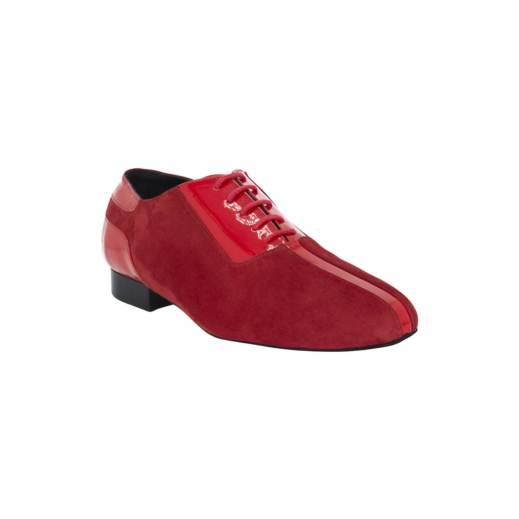 Papoutsia Xorou Andrika Ballroom Street Latin Kizomba Dancin 4062-015-520 Suede Patent Red MelizDanceShop