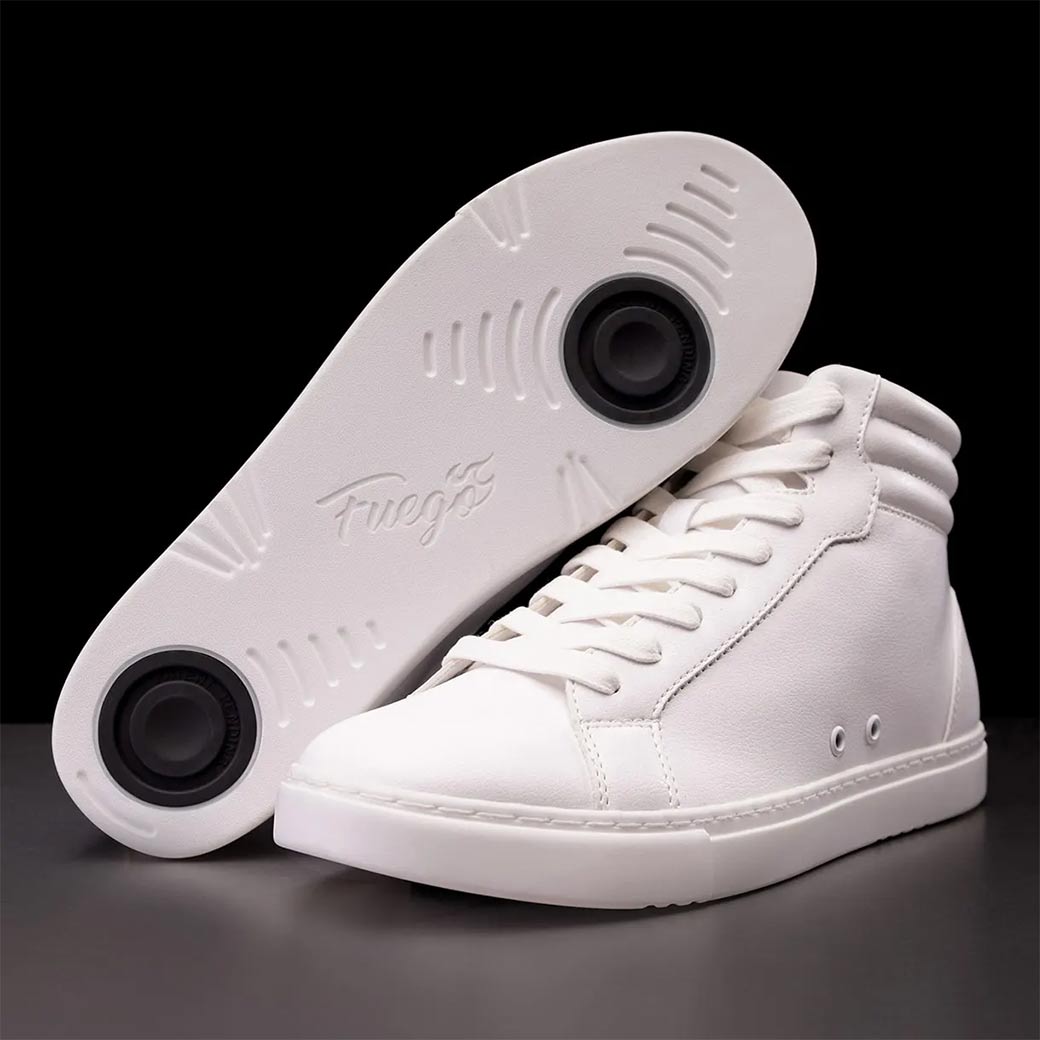 Papoutsia Xorou Athlitika Fuego High Top White Pair Sole MelizDanceShop
