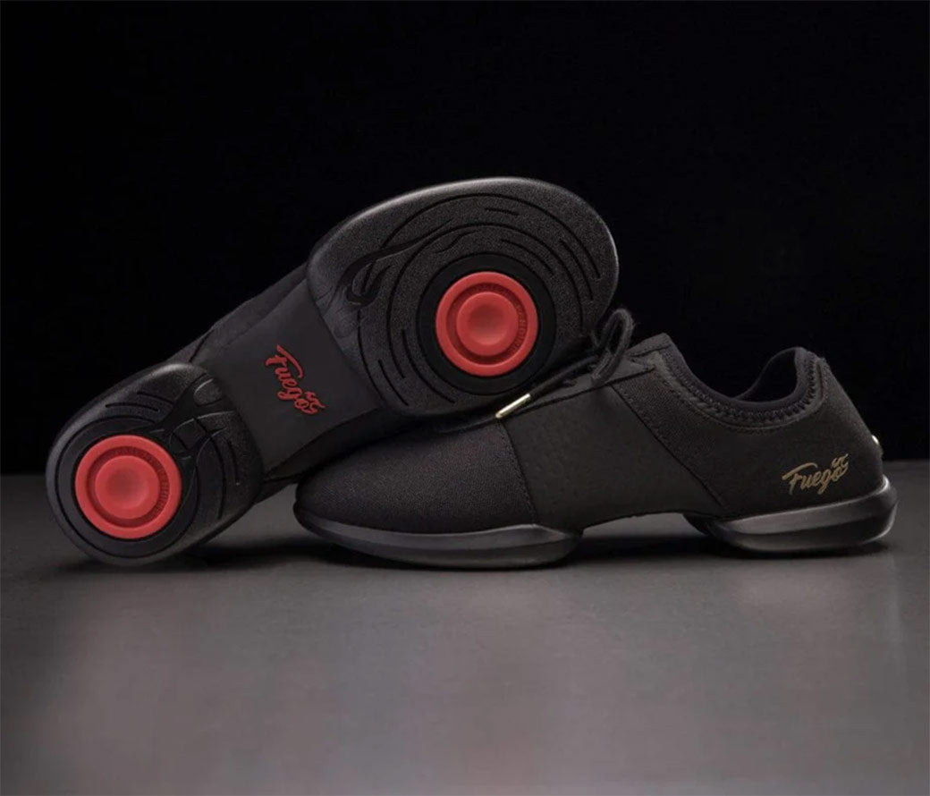 Papoutsia Xorou Athlitika Fuego Split Sole All Black Pair Sole MelizDanceShop