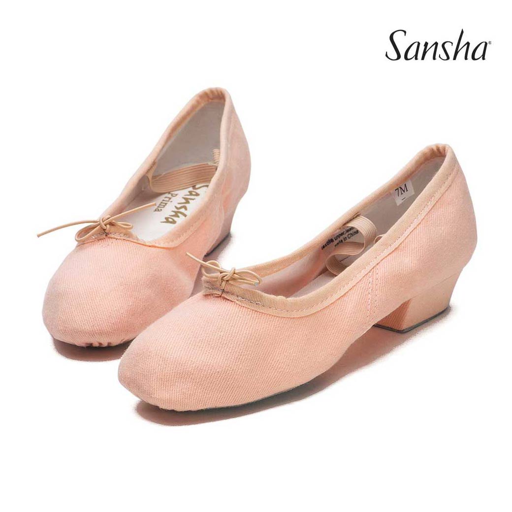 Papoutsia Xorou Character Didaskalias Sansha Prima Canvas Pink Pair MelizDanceShop