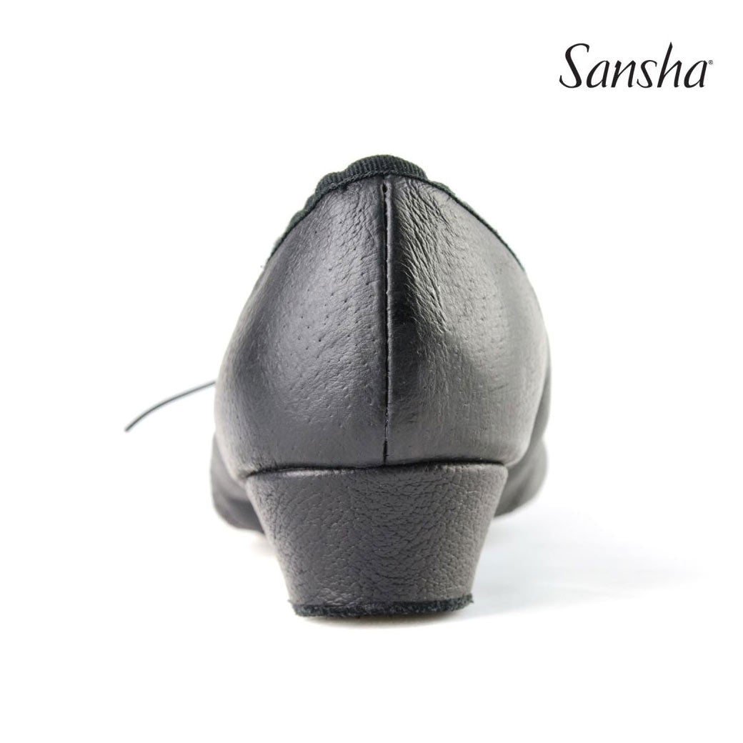 Papoutsia Xorou Character Didaskalias Gynaikeia Sansha Prima Leather Black Heel MelizDanceShop