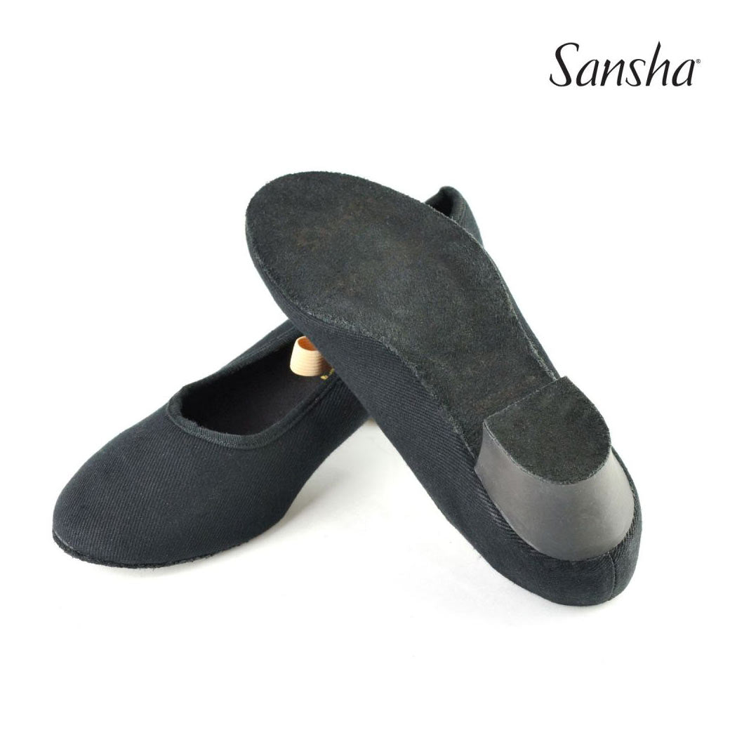 Papoutsia Character Gynaikeia Sansha Tisza Canvas Black Pair MelizDanceShop