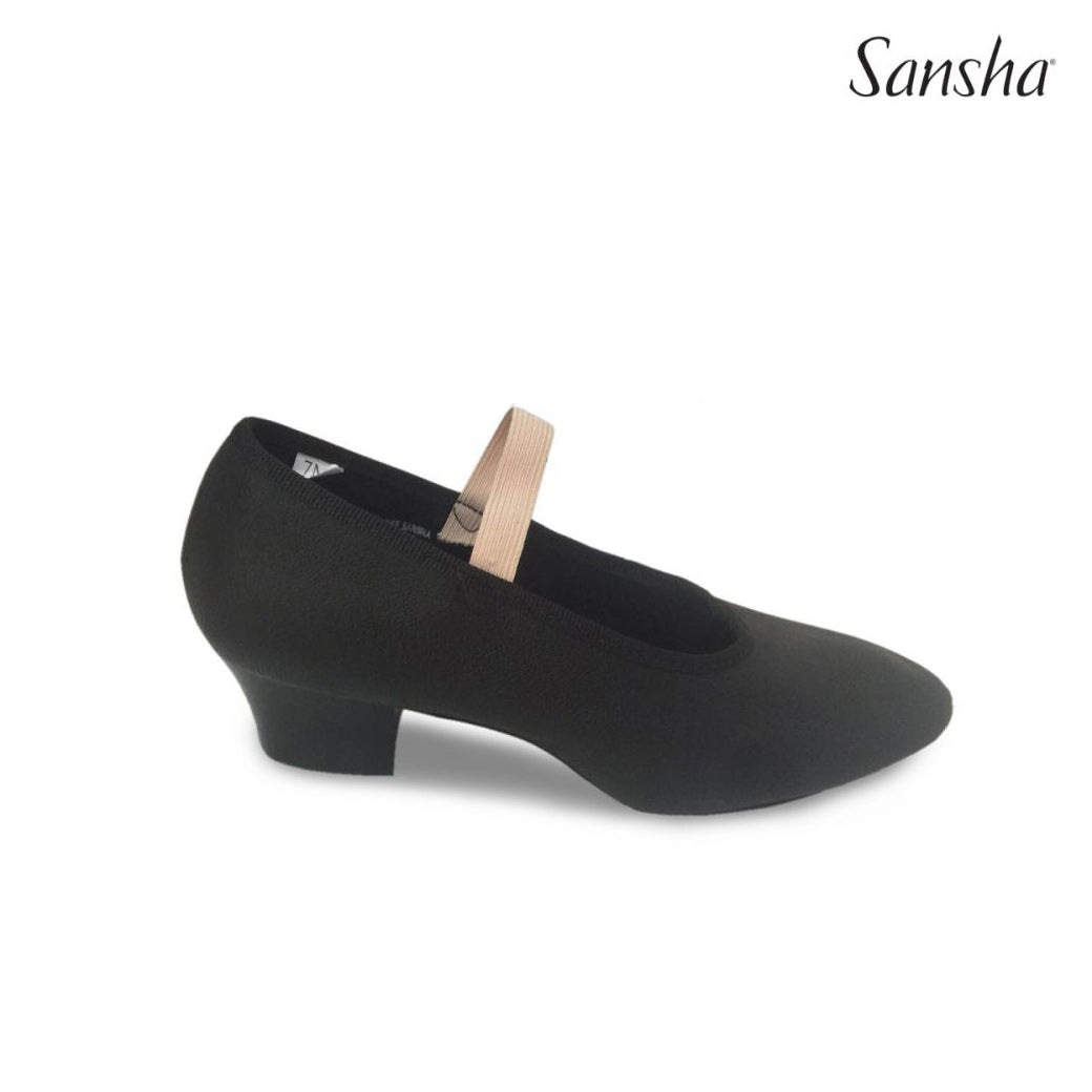 Papoutsia Xorou Character Gynaikeia Sansha Tisza Leather Black MelizDanceShop