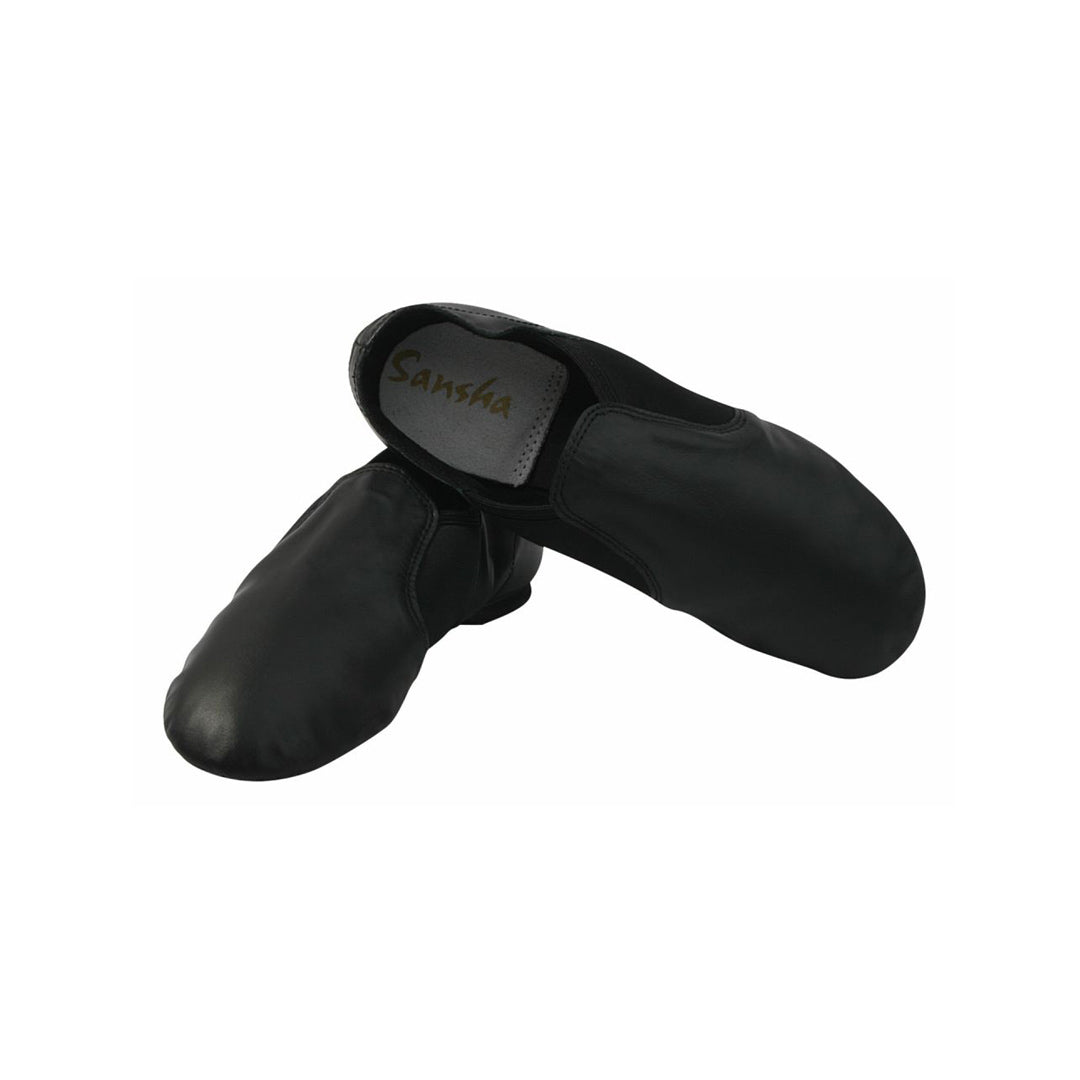 Papoutsia Xorou Jazz Paidika Sansha Little Charlotte Leather Black MelizDanceShop