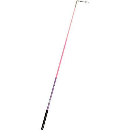 Ribbon Stick Mpagketa Kordelas Rythmikis Gymnastikis Polixrwmi Agonistiki Pastorelli Shaded Glitter Stick FIG 00400 Lilac Fluo Pink Baby Pink Black Grip MelizDanceShop