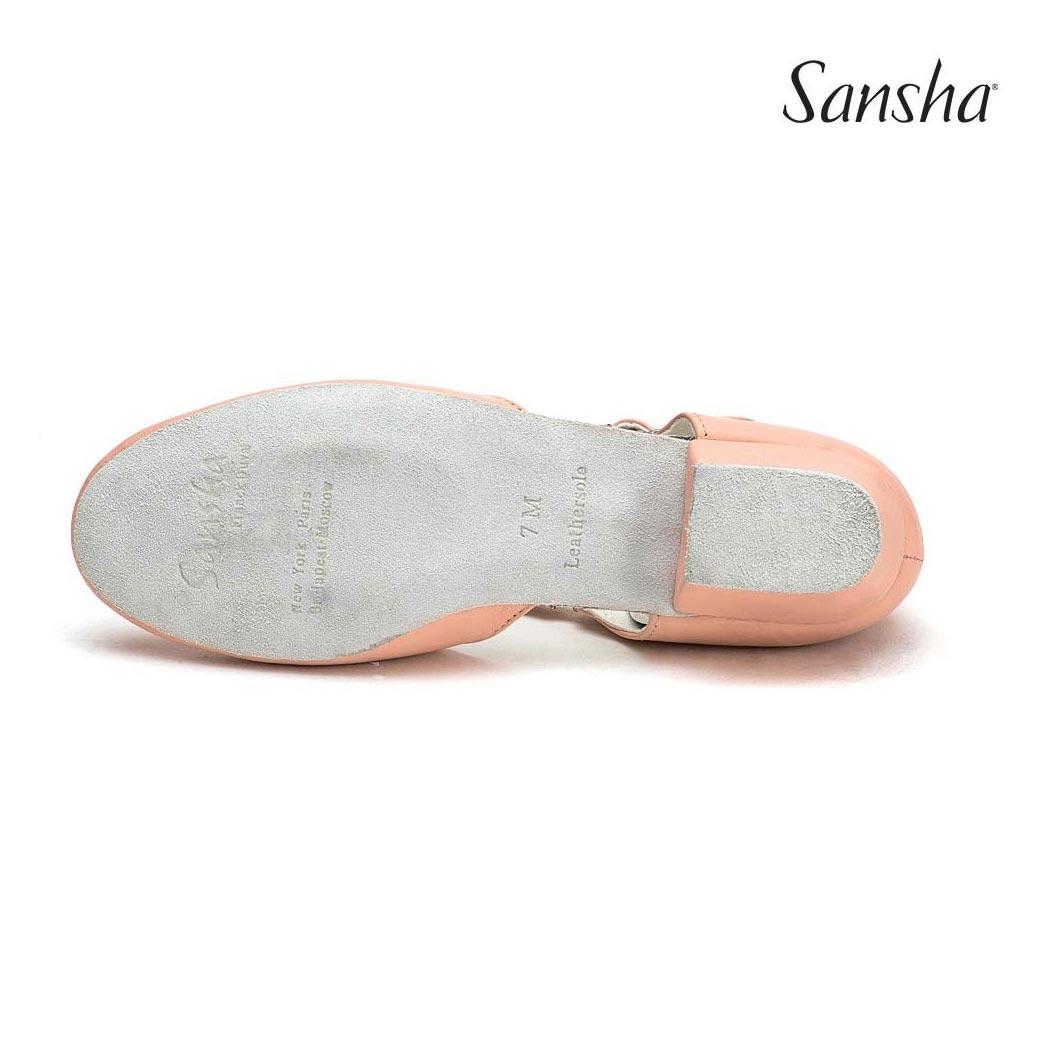 Papoutsia Didaskalias Gynaikeia Sansha Diva Leather Pink Sole MelizDanceShop