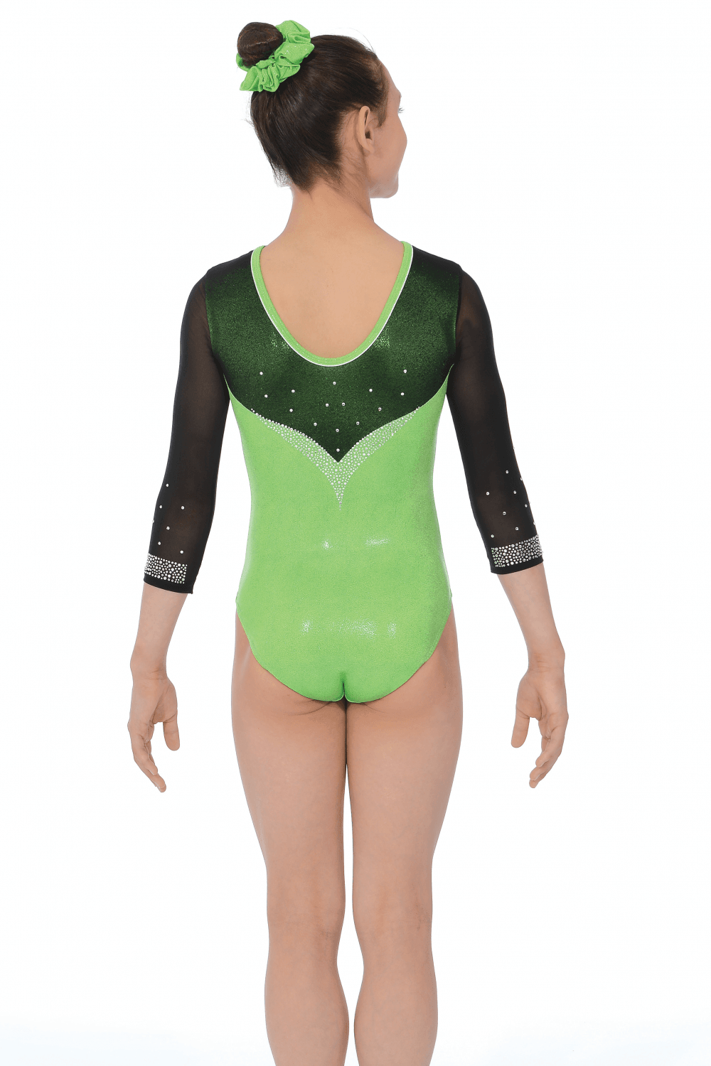 Kormaki Rythmikis Enorganis Gymnastikis The Zone Harper 3/4 Fluorescent Lime Back MelizDanceShop