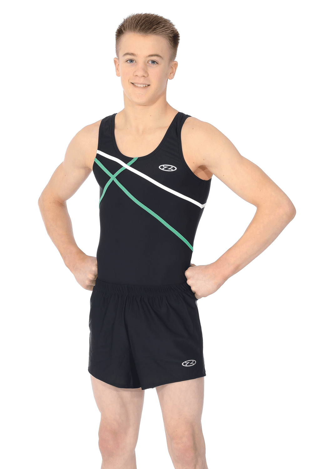 Kormaki Enorganis Gymnastikis Agoristiko Andriko TheZone Atlas Black Green White MelizDanceShop