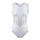 Agonistiko Kormaki Enorganis Gymnastikis Refresh Armour Leotard Lycra White Oil MelizDanceShop