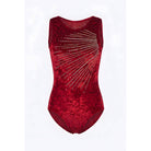 Agonistiko Kormaki Enoragnis Gymnastikis Refresh Starbeam Leotard Velour Burgundy MelizDanceShop