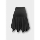 Fousta Xorou Latin Ptractice Gynaikeia GrandPrix Quincy Latin Practice Skirt Black Back MelizDanceShop
