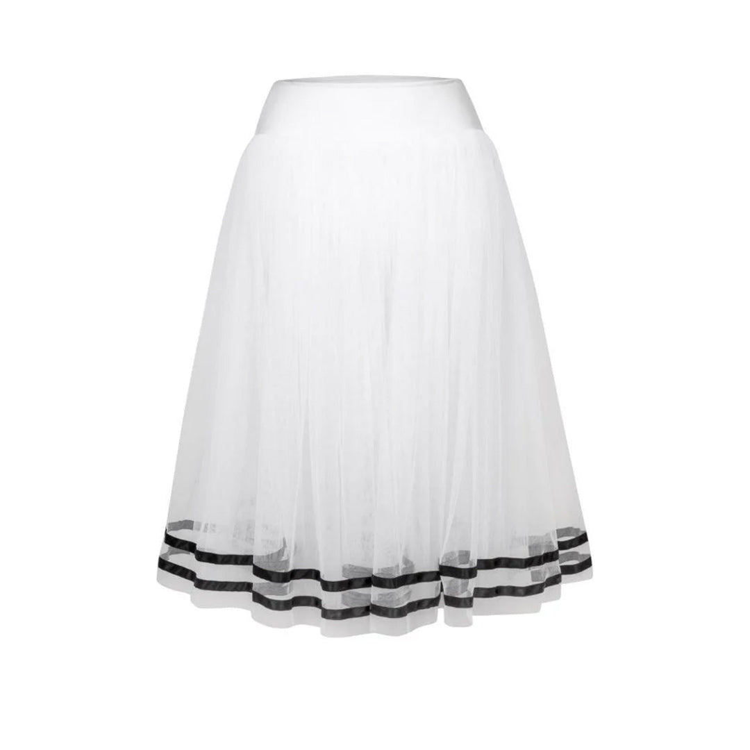 Fousta Mpaletou Toutou FreedOfLondon Romantic Tutu with Ribbon RAD White Black MelizDanceShop