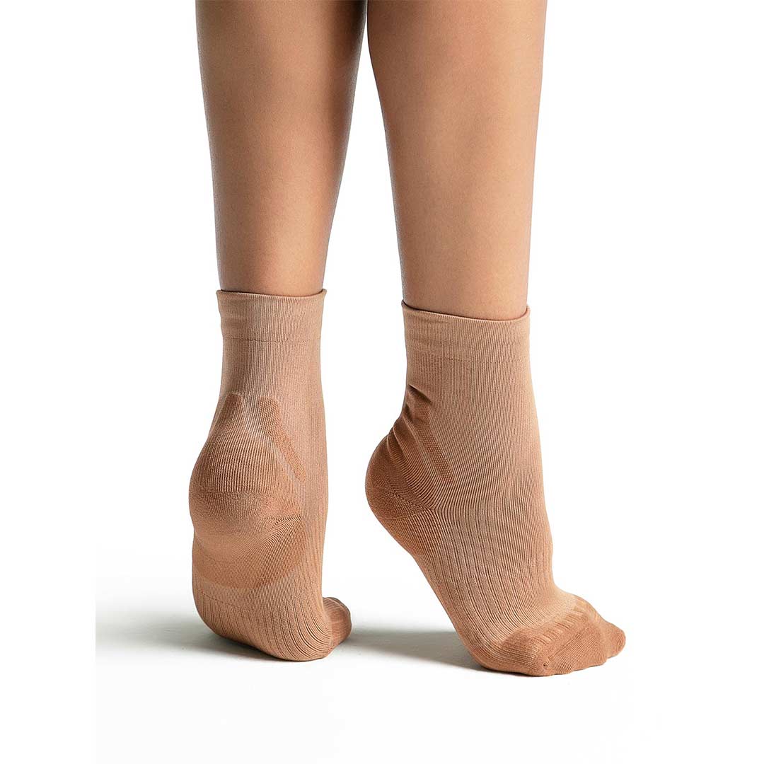 Kaltses Xorou Yoga Capezio LifeKnit Sox II Skintone 30 Back MelizDanceShop