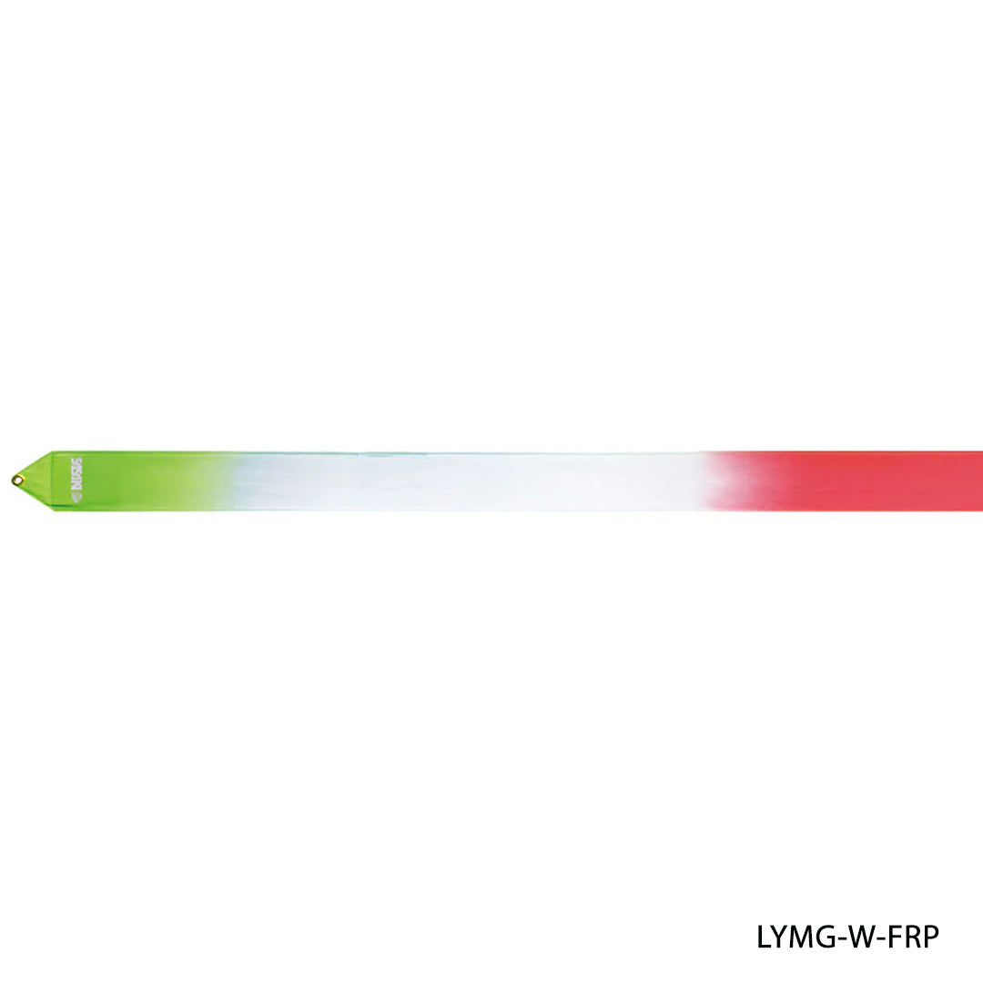 Kordela Rythmikis Gymnastikis Polixromi Agonistiki Sasaki MJ-714HG-F 4m High Pitch Gradation FIG LimeGreen White FreshPink MelizDanceShop