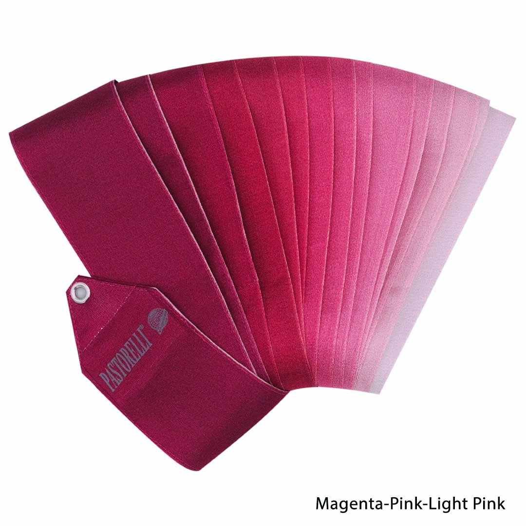 Kordela Rythmikis Gymnastikis Polixromi Agonistiki Pastorelli Arche Platinum 5m FIG 00055 Magenta Pink LightPink MelizDanceShop