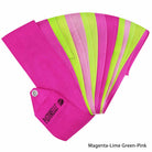 Kordela Rythmikis Gymnastikis Polixrwmi Agonostiki Pastorelli Shaded 5m FIG 00055 Magenta LimeGreen Pink MelizDanceShop