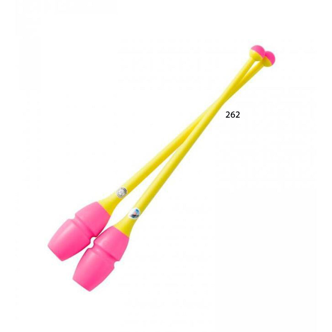 Korines Rythmikis Gymnastikis Sindeomenes Agonistikes Chacott Rubber Clubs L455 FIG 262.Pink Yellow MelizDanceShop