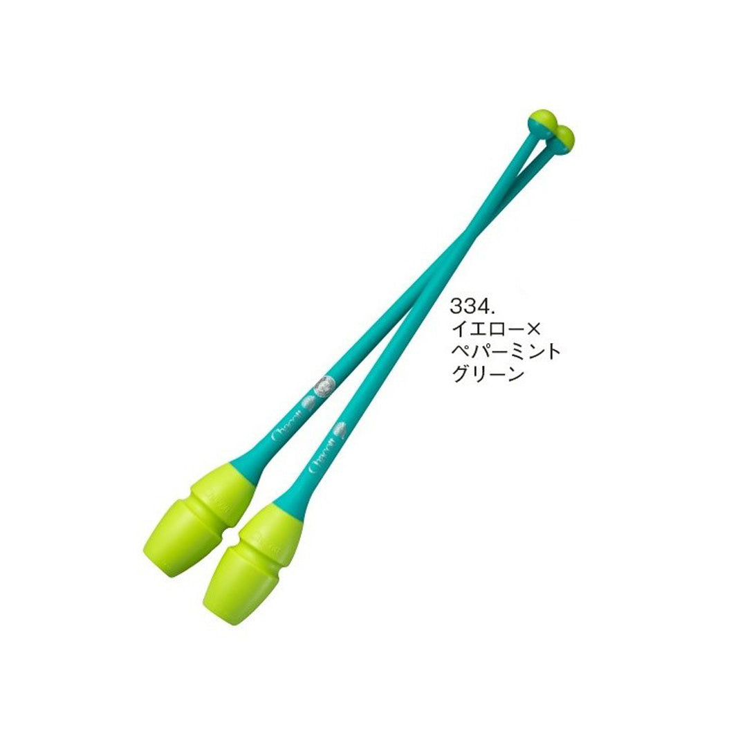 Korines Rythmikis Gymnastikis Sindeomenes Agonistikes Chacott Rubber Clubs L455 FIG 334.Peppermint Green Yellow MelizDanceShop