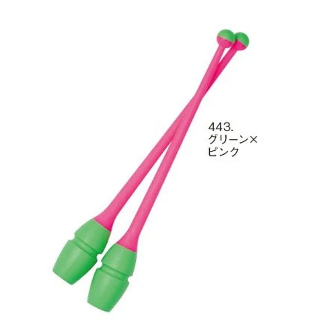 Korines Rythmikis Gymnastikis Sindeomenes Agonistikes Chacott Rubber Clubs L455 FIG 443.Green Pink MelizDanceShop