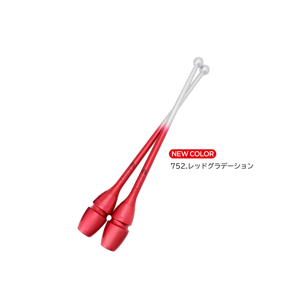 Korines Rythmikis Gymnastikis Sindeomenes Agonistikes Chacott Hi Grip II Clubs L455 45.5cm FIG 752.Red MelizDanceShop