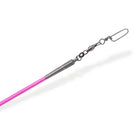 Mpagketa Kordelas Rithimkis Gymnastikis Pastorelli Classic Mirror Ribbon Stick FIG 00400 Fluorescent Pink with Fluorescent Pink Grip Front MelizDanceShop