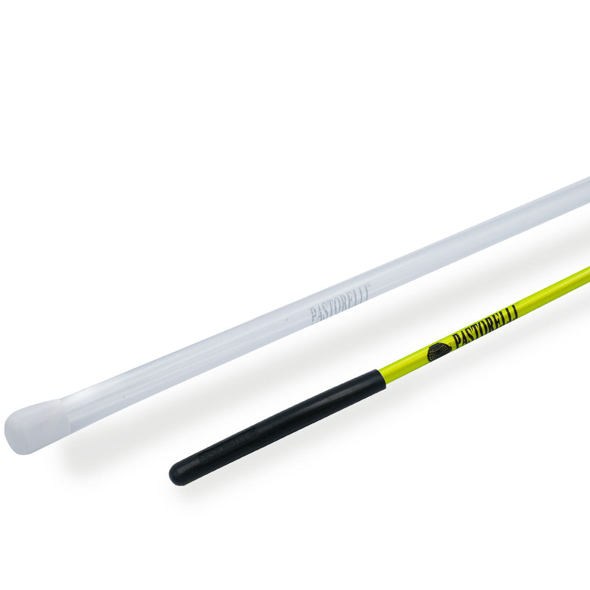 Mpagketa Kordelas Rithimkis Gymnastikis Pastorelli Classic Mirror Ribbon Stick FIG 00400 Fluorescent Yellow with Black Grip MelizDanceShop