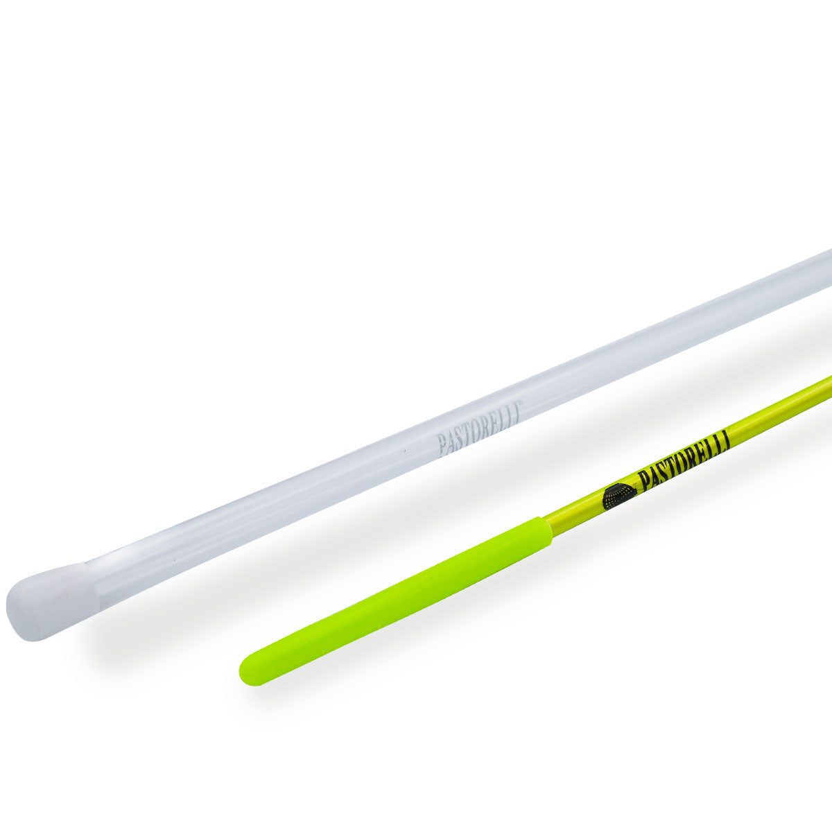 Mpagketa Kordelas Rithimkis Gymnastikis Pastorelli Classic Mirror Ribbon Stick FIG 00400 Fluorescent Yellow with Fluorescent Yellow Grip MelizDanceShop