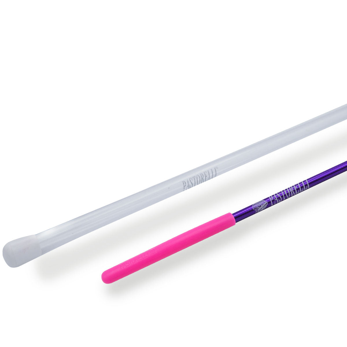 Mpagketa Kordelas Rithimkis Gymnastikis Pastorelli Classic Mirror Ribbon Stick FIG 00400 Violet with Fluorescent Pink Grip MelizDanceShop