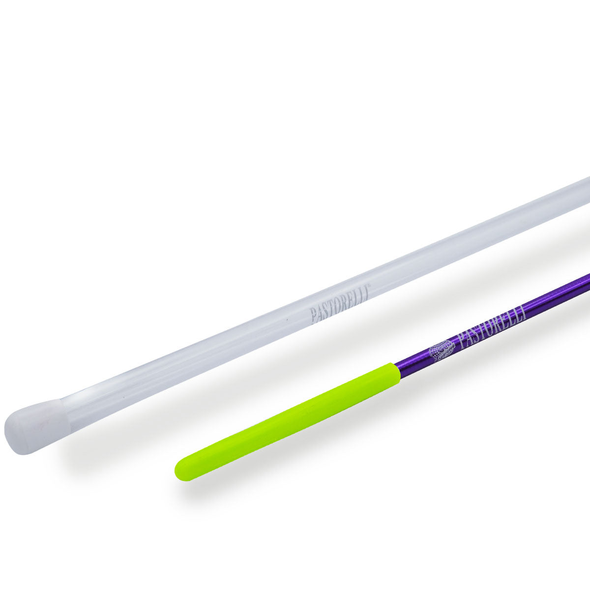 Mpagketa Kordelas Rithimkis Gymnastikis Pastorelli Classic Mirror Ribbon Stick FIG 00400 Violet with Fluorescent Yellow Grip MelizDanceShop