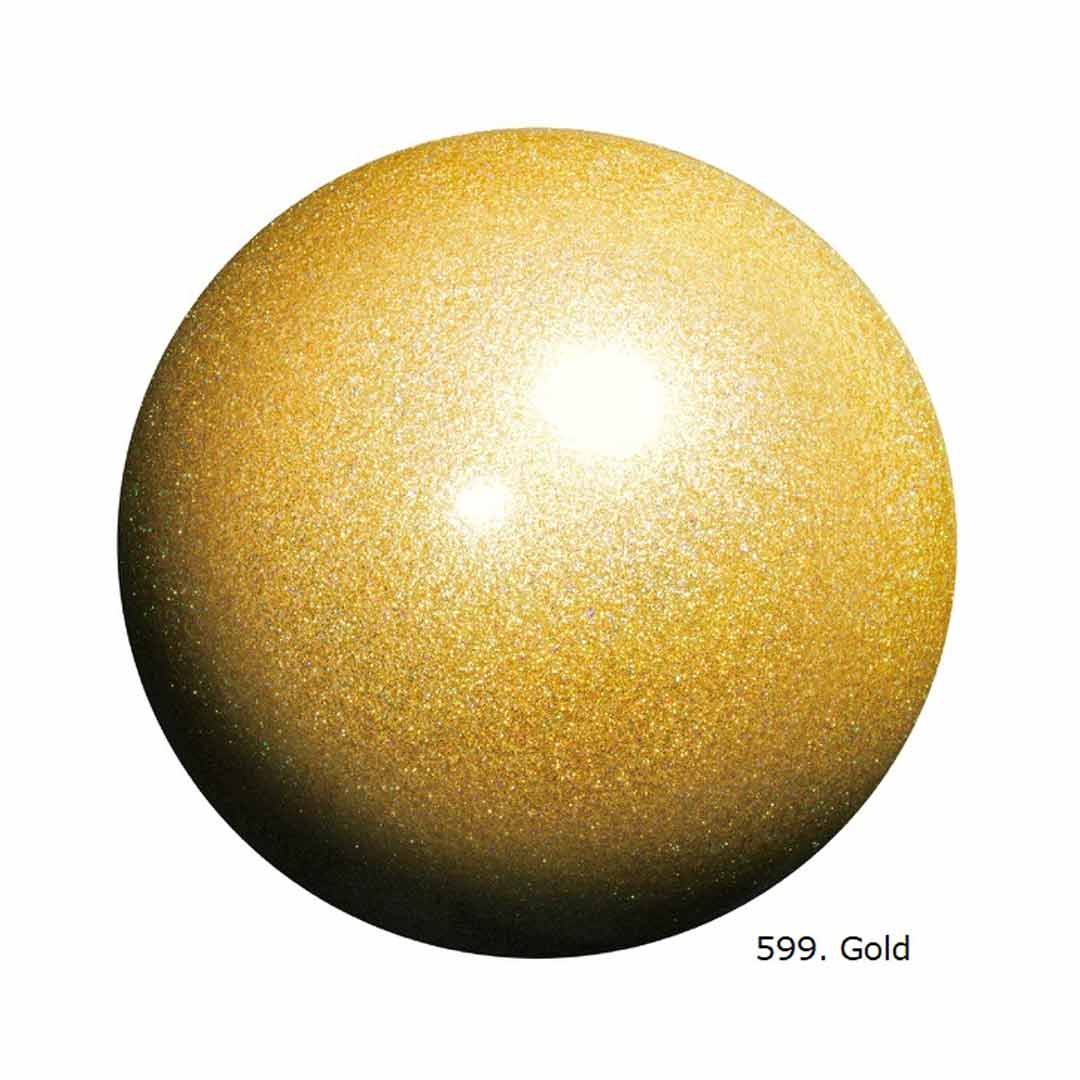 Mpala Rythmikis Gymnastikis Agonistiki Glitter Chacott Jewelry Ball 18.5cm FIG 599.Gold MelizDanceShop