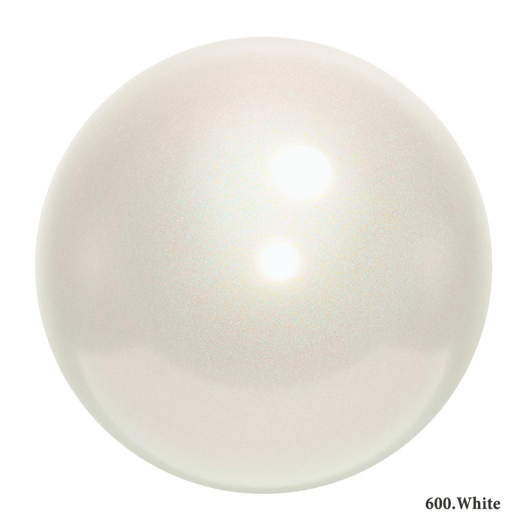 Mpala Rythmikis Gymnastikis Agonitiki Glitter Chacott Shiny Ball 18.5cm FIG 600 White MelizDanceShop