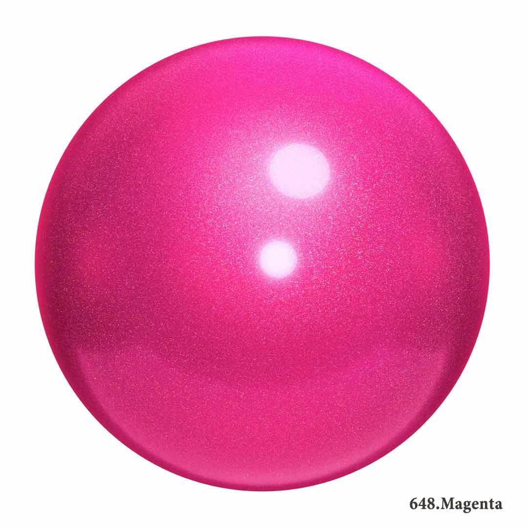 Mpala Rythmikis Gymnastikis Agonitiki Glitter Chacott Shiny Ball 18.5cm FIG 648 Magenta MelizDanceShop