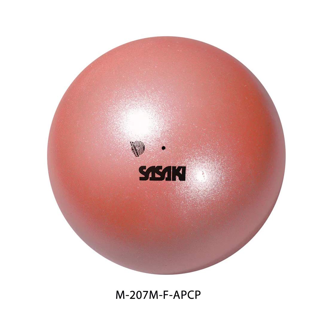 Mpala Rythmikis Gymnastikis Agonistiki Glitter Sasaki Metallic M-207M-F-APCP FIG Apricot Pink MelizDanceShop