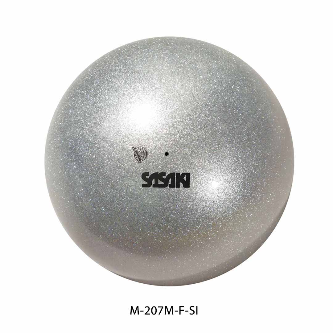 Mpala Rythmikis Gymnastikis Agonistiki Glitter Sasaki Metallic M-207M-F-SI FIG Silver MelizDanceShop