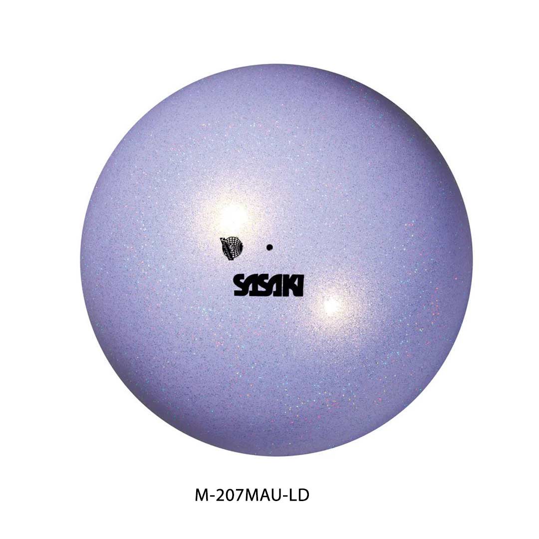 Mpala Rythmikis Gymnastikis Agonistiki Glitter Sasaki Middle Aurora Ball M-207MAU-LD 17cm Lavender MelizDanceShop