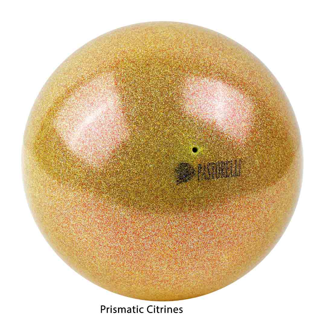 Mpala Rythmikis Gymnastikis Agonistiki Pastorelli Prismatic High Vision Glitter FIG 00020 Citrines MelizDanceShop