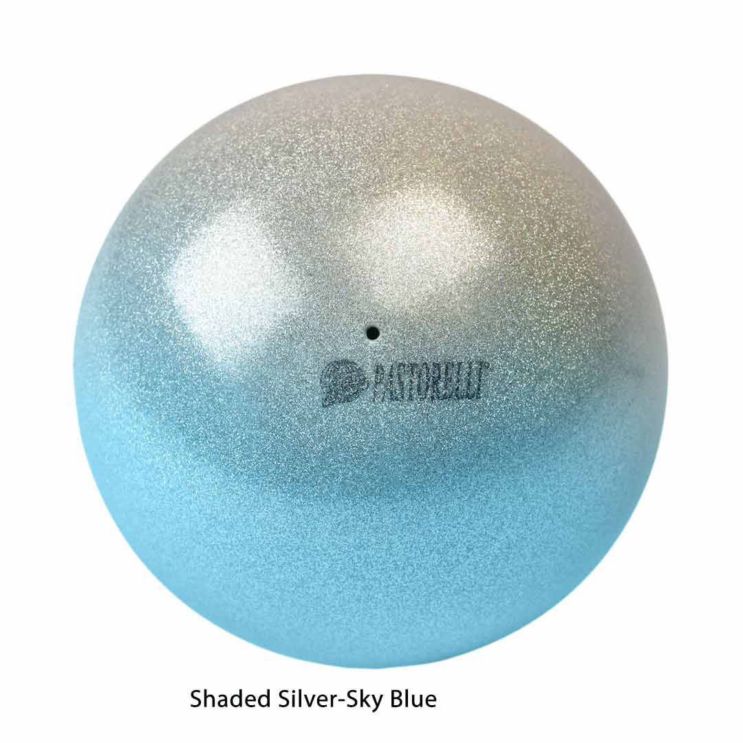 Mpala Rythmikis Gymnastikis Agonistiki Pastorelli High Vision Shaded Glitter FIG 00020 Silver Sky Blue MelizDanceShop