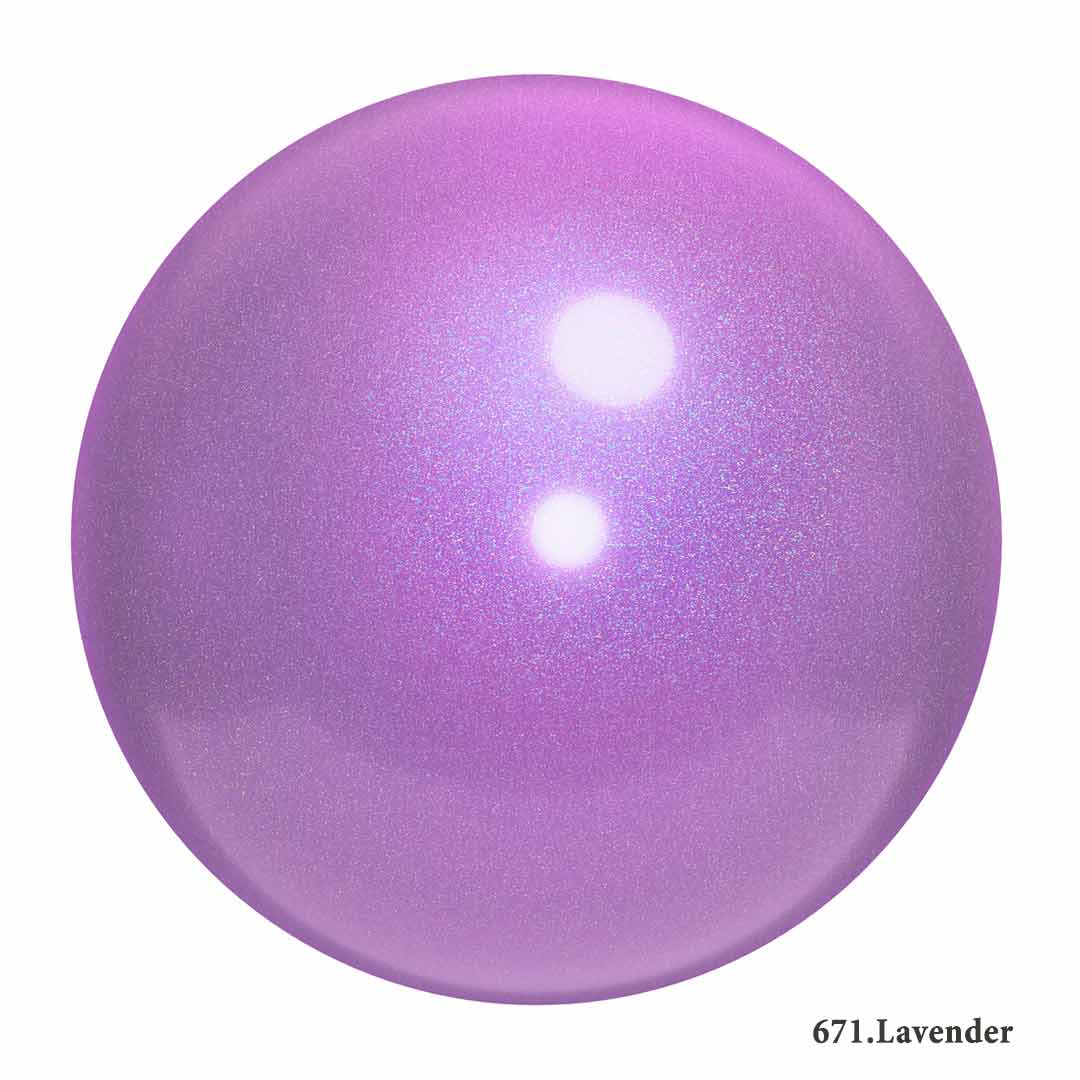Mpala Rythmikis Gymnastikis Agonitiki Glitter Chacott Shiny Ball 18.5cm FIG 671 Lavender MelizDanceShop