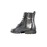 Mpotakia Xorou Andrika Xeiropoihta RayRose Military Boot Leather Black Back MelizDanceShop
