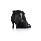 Mpotakia Xorou Gynaikeia Dancin DB47-085-510 Black with Black Strass Pair Back MelizDanceShop