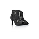 Mpotakia Xorou Gynaikeia Dancin DB47-085-510 Black with Black Strass Pair MelizDanceShop