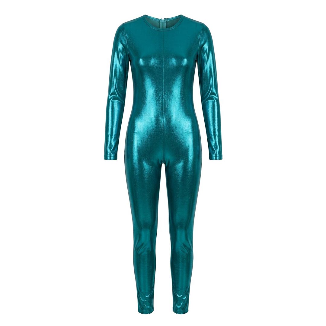Olosomi Forma Aerial pania Refresh Emeraldine Catsuit Aerial Silk Unitard Long Sleeve Emerald Green MelizDanceShop