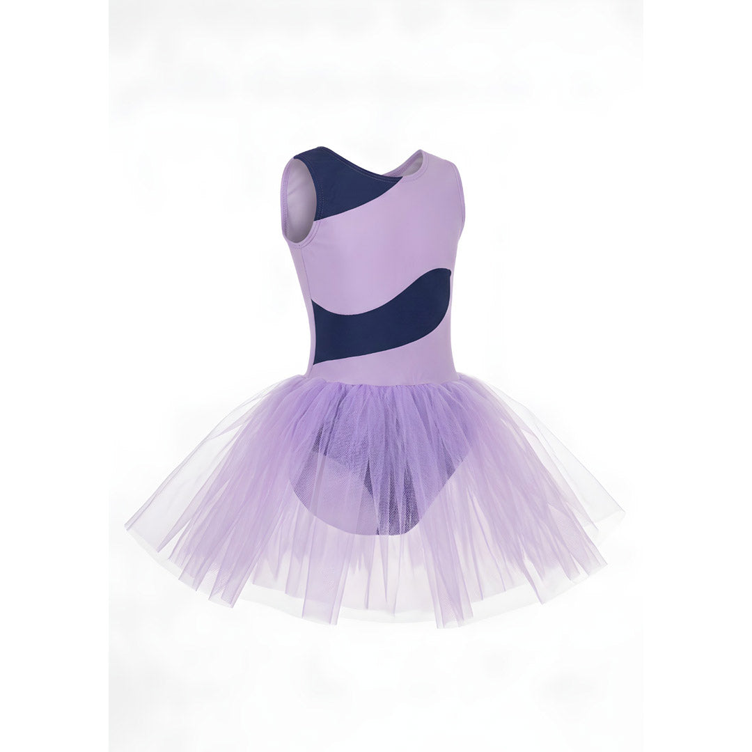 Paidiko Kormaki Rhythmikis Gymnastikis Me Fousta Refresh Purple Rain Leotard Lycra Lilac Purple Tulle Lilac MelizDanceShop