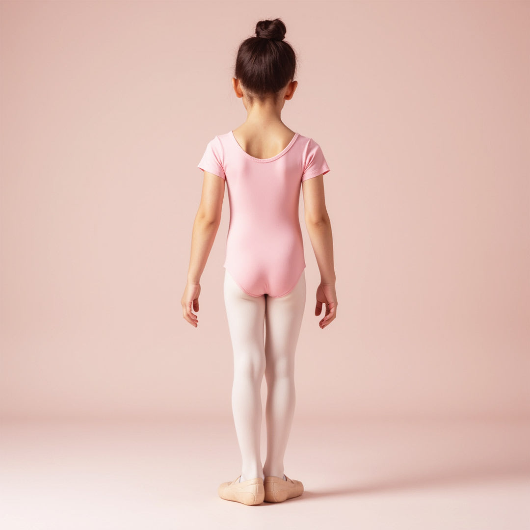 Paidiko Kormaki Xorou Konto Maniki GradBallet Short Sleeve PetalPink Back MelizDanceShop