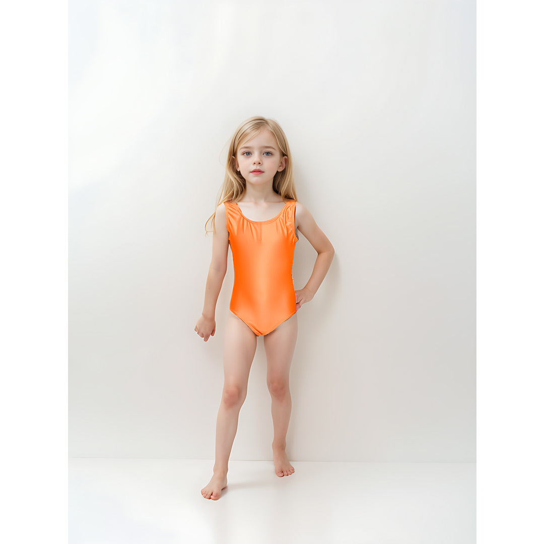 Paidiko Kormaki Xorou Likra Fardia Tiranta GoDance Tank Lycra Orange MelizDanceShop