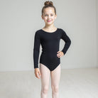 Paidiko Kormaki Xorou Makri Maniki GradBallet Long Sleeve Leotard Black MelizDanceShop