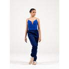 Panteloni Xorou Prothermansis Grishko Bliss-1 0405 Warmer Dance Pants Sauna Effect Blue 2 MelizDanceShop