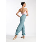 Panteloni Xorou Prothermansis Grishko Bliss-1 0405 Warmer Dance Pants Sauna Effect Ice Blue Back MelizDanceShop