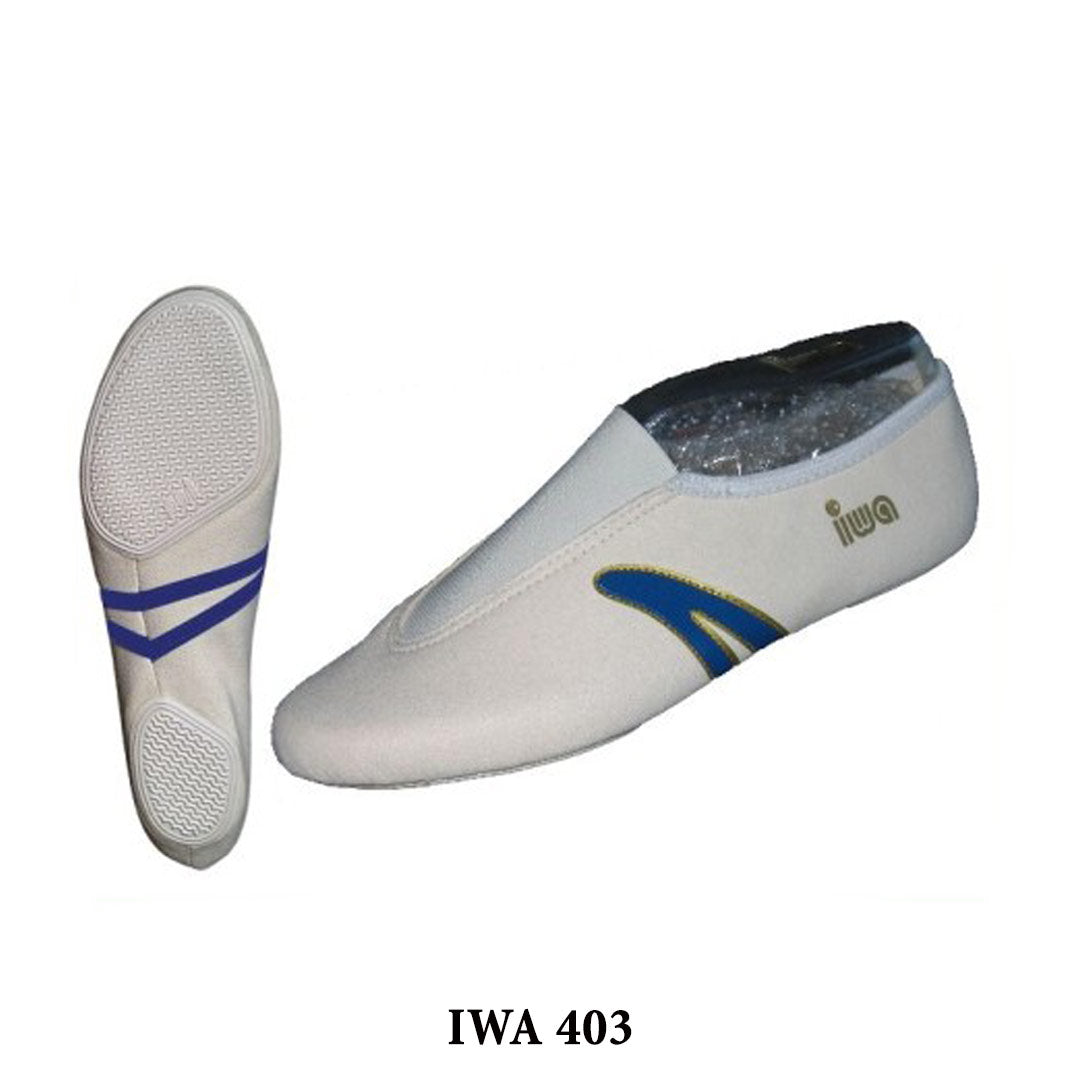 Papoutsia Enorganis Gimnastikis IWA 403 Cream with Blue Stripes MelizDanceShop
