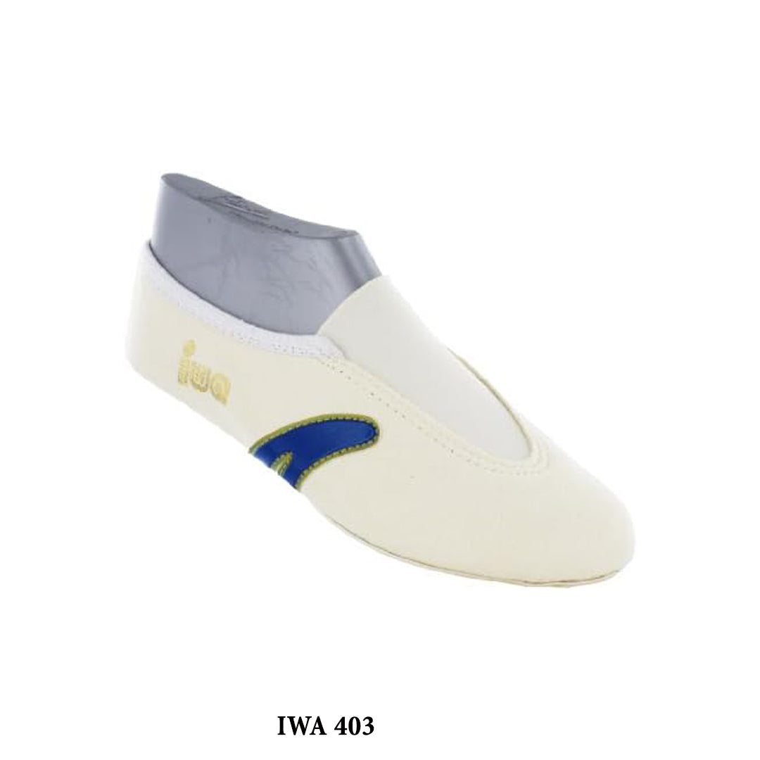 Papoutsia Enorganis Gimnastikis IWA 403 Cream with Blue Stripes Profile MelizDanceShop